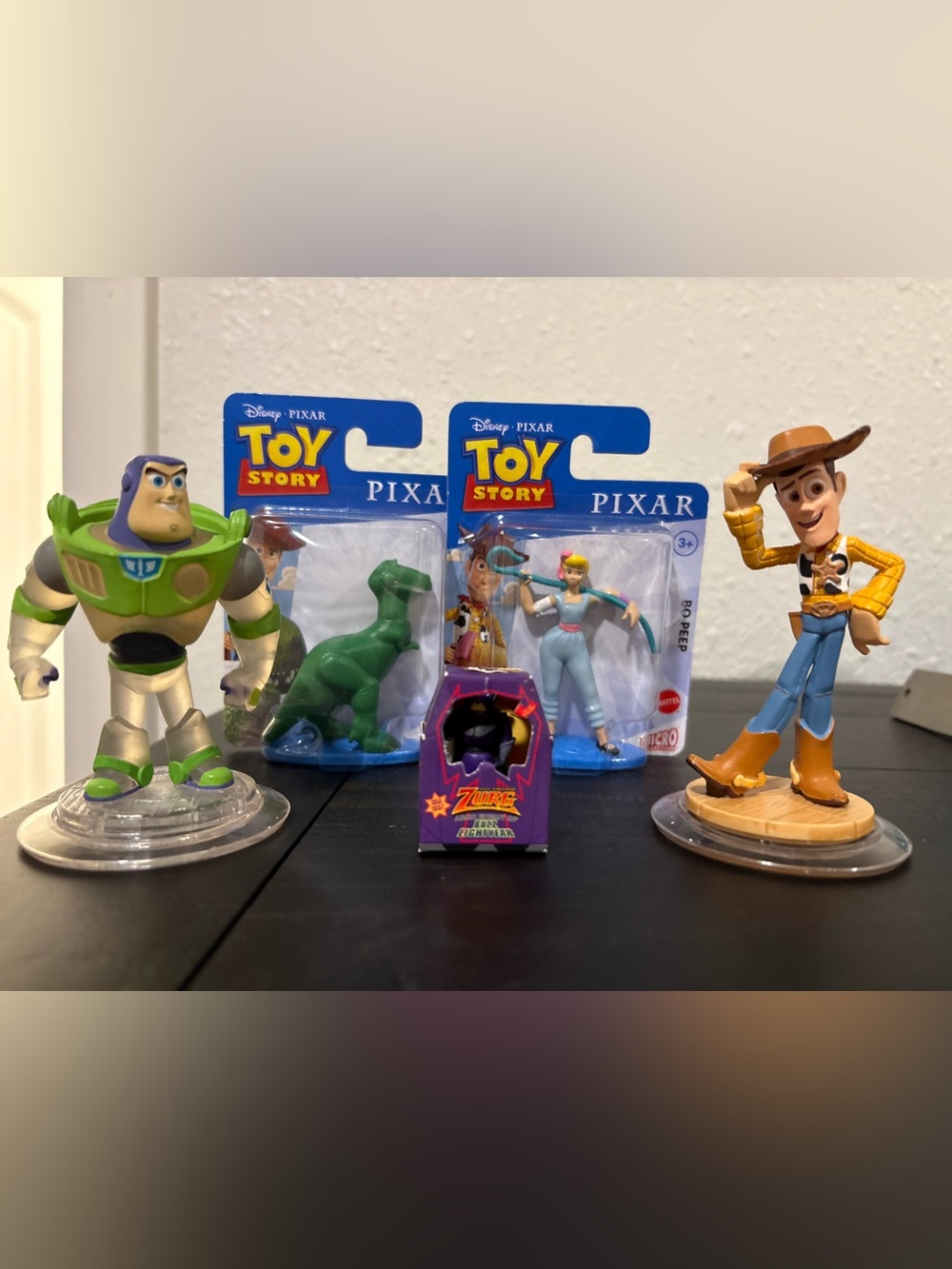 Disney Pixar Toy Story Figures - Buzz, Woody, Bo Peep, Rex and Zurg